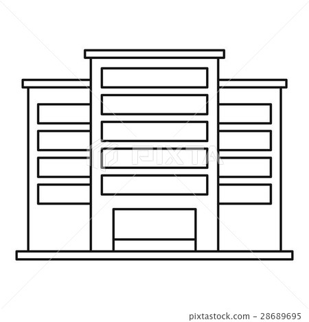 Industrial plant building icon, outline style 28689695