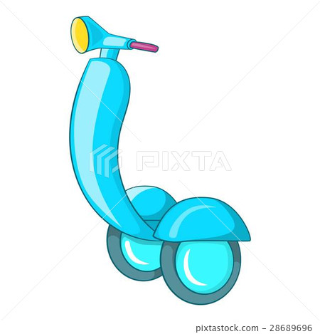 Blue segway icon, cartoon style 28689696