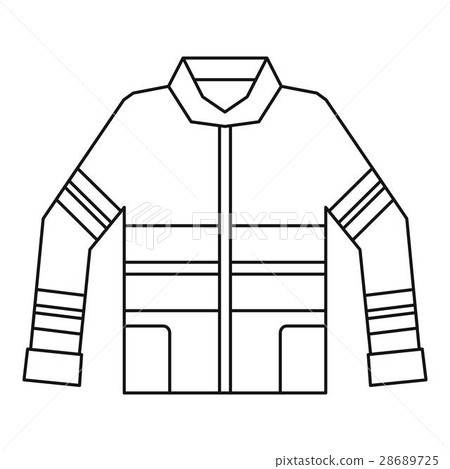 Fireman jacket icon, outline style Fireman jacket icon, outline style 28689725