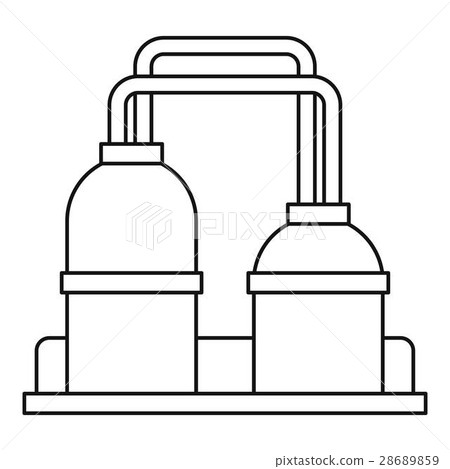 Oil processing factory icon, outline style 28689859