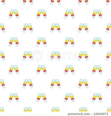 Glasses of champagne with bows pattern Glasses of champagne with bows pattern 28689972