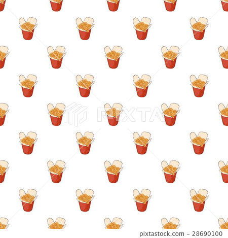 Chinese noodle in box pattern, cartoon style Chinese noodle in box pattern, cartoon style 28690100