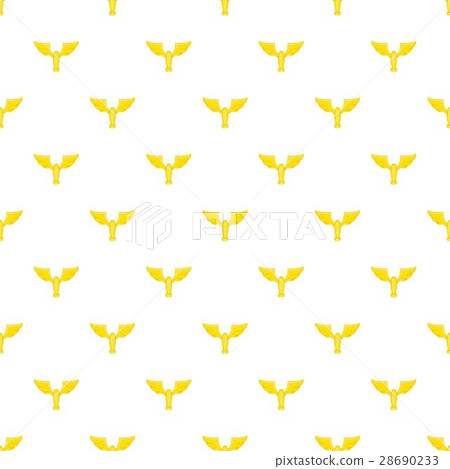 Gold cup with wings pattern, cartoon style 28690233