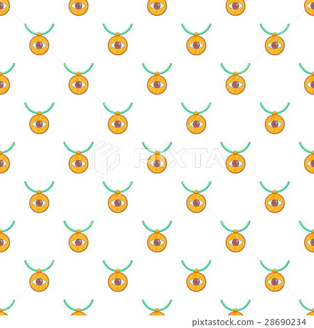 Third eye amulet pattern, cartoon style 28690234