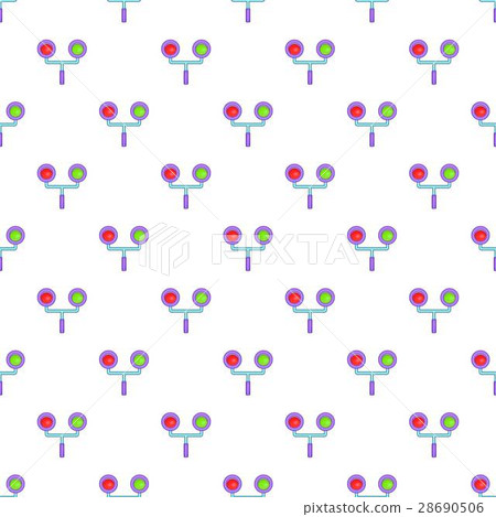 Traffic light for trains pattern, cartoon style 28690506