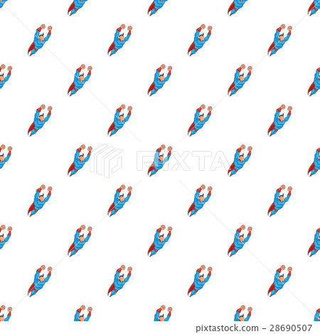 Superhero flies in sky pattern, cartoon style 28690507