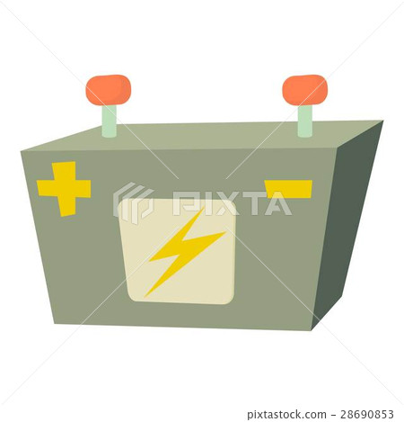 Car battery icon, cartoon style - Stock Illustration [28690853] - PIXTA