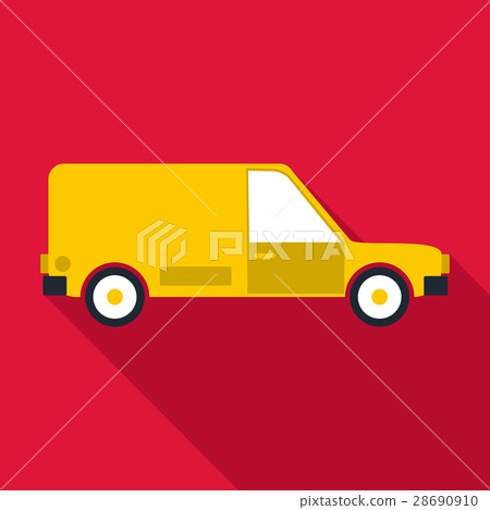 Delivery car, icon, flat style Delivery car, icon, flat style 28690910