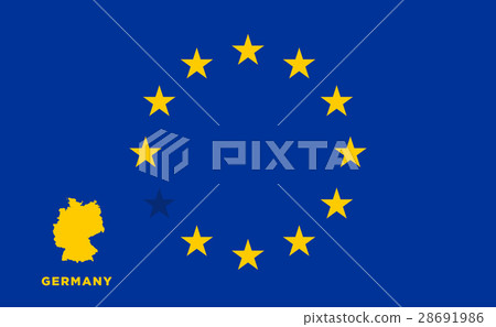 EU flag with Germany country. European Union EU flag with Germany country. European Union 28691986