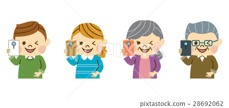 拍與智能手機的一個家庭照片 拍與智能手機的一個家庭照片 28692062