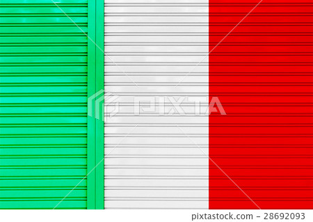 metal roller door texture flag of Italy 28692093