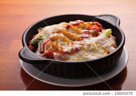 豬肉麵包切番茄醬奶酪烤多利安風格 28693076