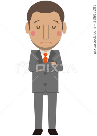 Cute African men gray suits businessmen suffer short hair 28693293