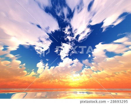 Wind and clouds with the sea 28693295