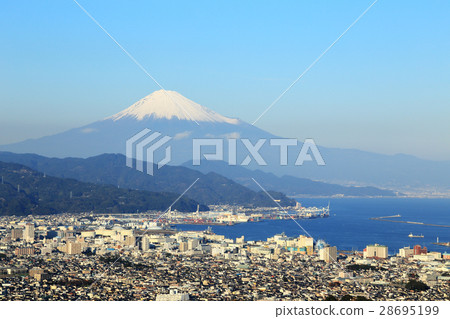 清水港和富士山和大海 28695199