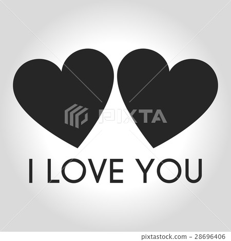 Hearts icon symbol of love on valentines Day. 28696406