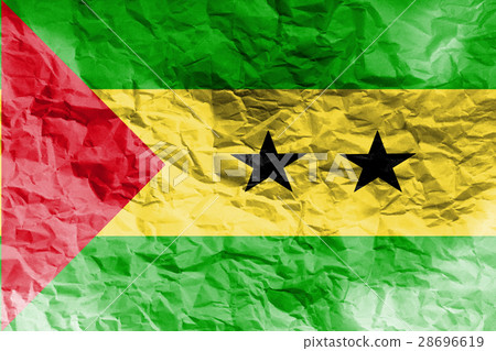 Sao Tome and Principe flag 3D illustration symbol Sao Tome and Principe flag 3D illustration symbol 28696619