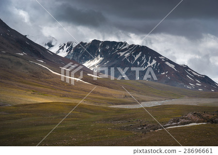 Landscape view along Manali-Leh high way in India Landscape view along Manali-Leh high way in India 28696661