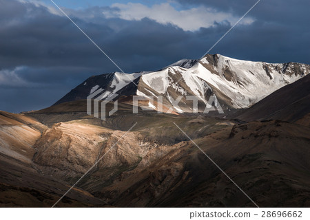 Landscape view along Manali-Leh high way in India  28696662