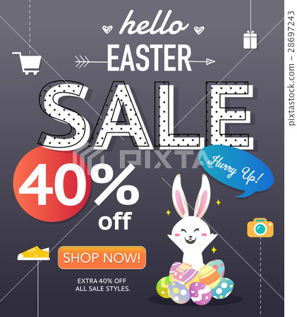 Easter sale banner background template Easter sale banner background template 28697243