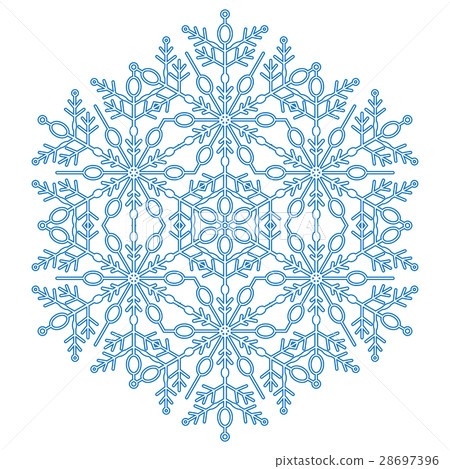 Pretty Vector Round Snowflake Pretty Vector Round Snowflake 28697396