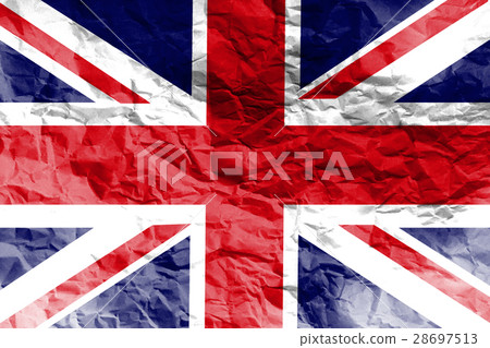 United Kingdom flag 3D illustration symbol. 28697513
