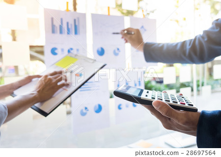 business man financial inspector and secretary making report, ca business man financial inspector and secretary making report, ca 28697564