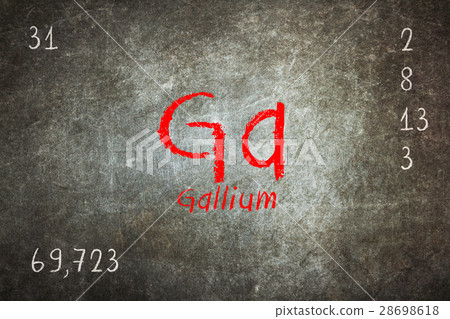 Isolated blackboard with periodic table, Gallium Isolated blackboard with periodic table, Gallium 28698618