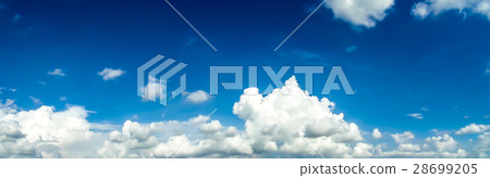 Panorama  of White Cloud blue sky 28699205