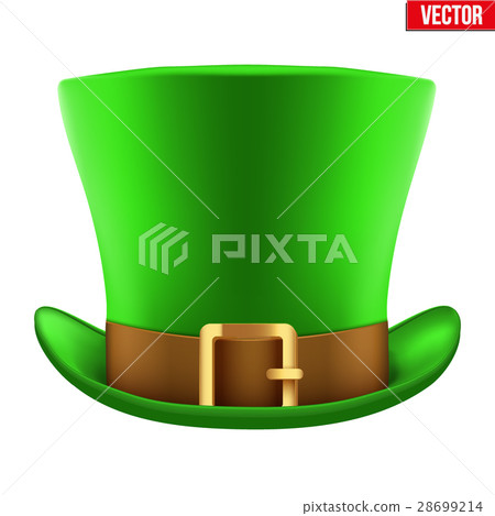 St Patrick hat isolated on white background 28699214