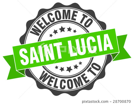 Saint Lucia round ribbon seal 28700870