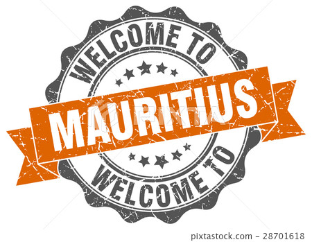 Mauritius round ribbon seal 28701618