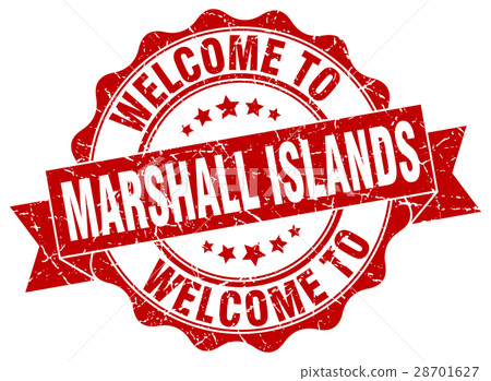 Marshall Islands round ribbon seal 28701627