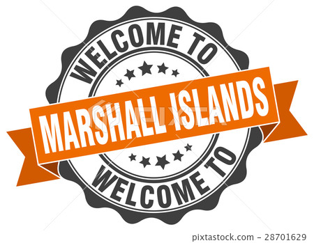 Marshall Islands round ribbon seal Marshall Islands round ribbon seal 28701629