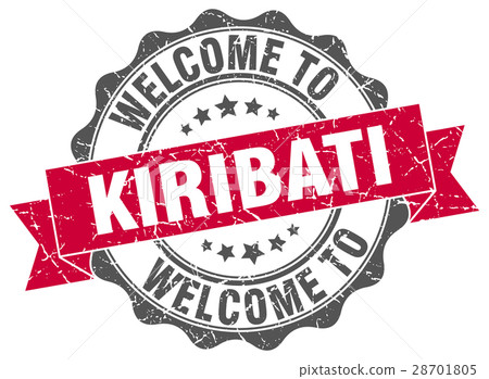 Kiribati round ribbon seal Kiribati round ribbon seal 28701805