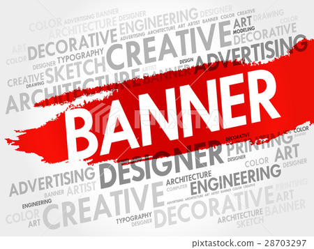 Banner Word Cloud Stock Illustration 28703297 Pixta