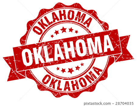Oklahoma round ribbon seal 28704035