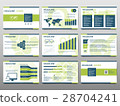 Green elements for infographics. Brochure template 28704241