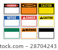 Blank warning signs. 28704243