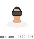 Man wearing virtual reality glasses. 28704246