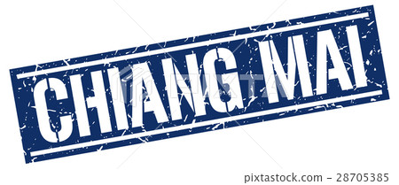 Chiang mai blue square stamp Chiang mai blue square stamp 28705385