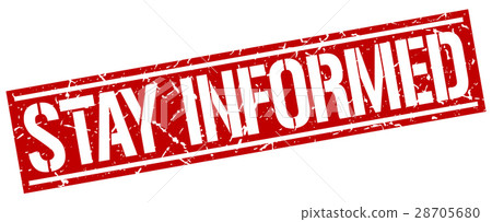 stay informed square grunge stamp 28705680