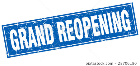 grand reopening square stamp 28706180