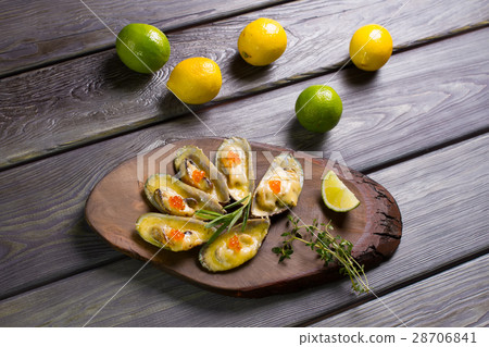 Seafood with citrus. Seafood with citrus. 28706841
