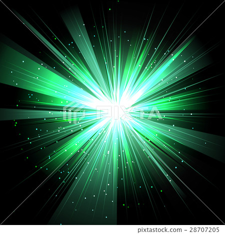 Star with rays white green in space isolated Star with rays white green in space isolated 28707205