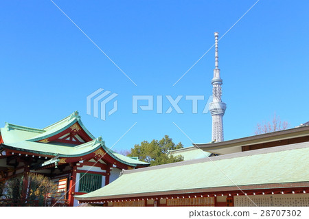 Kameido Tenjin and Tokyo Sky Tree Kameido Tenjin and Tokyo Sky Tree 28707302