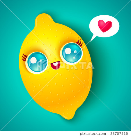 Kawaii lemon on bright background. Kawaii lemon on bright background. 28707316