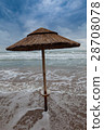 Coast in Italy, Gargano with parasol 28708078