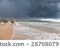 Coast in Italy, Gargano at stormy weather 28708079