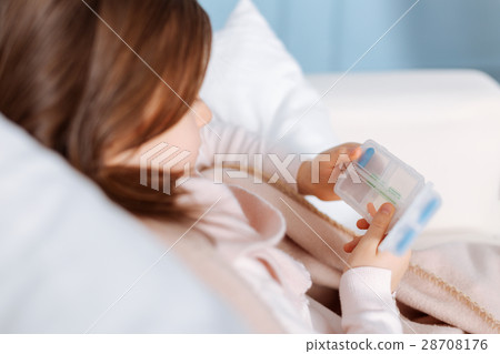 Little sick girl taking pills Little sick girl taking pills 28708176